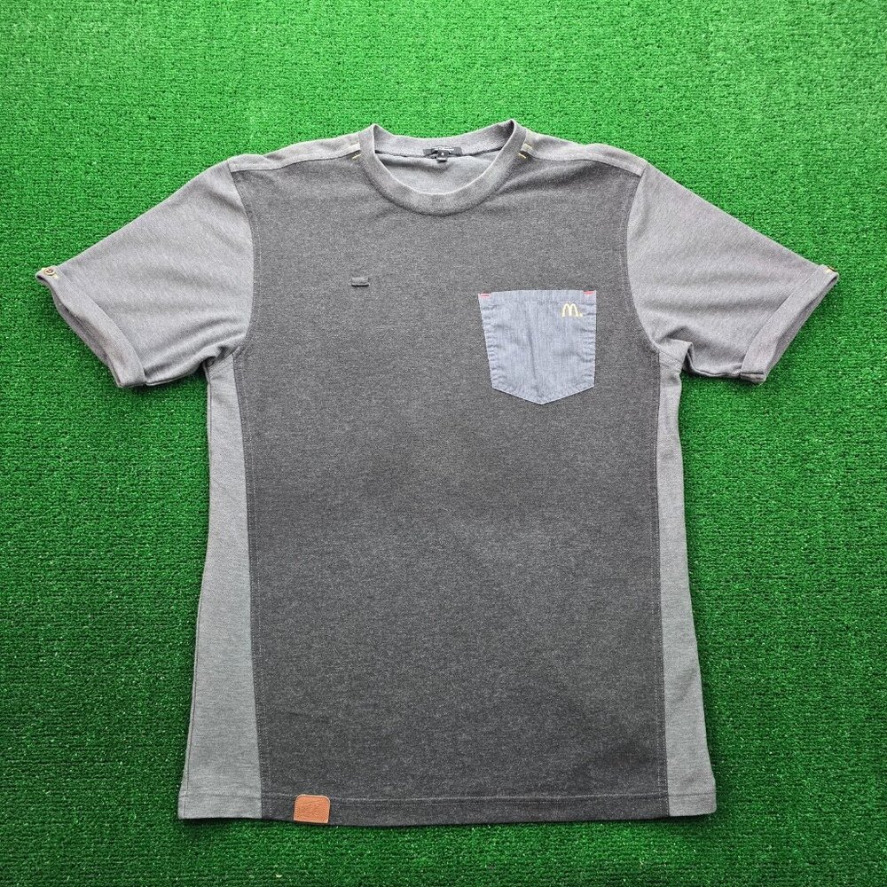 Mcdonalds Employee‎ Tshirt Mens Medium Gray Short Sleeve Uniform Work Wear